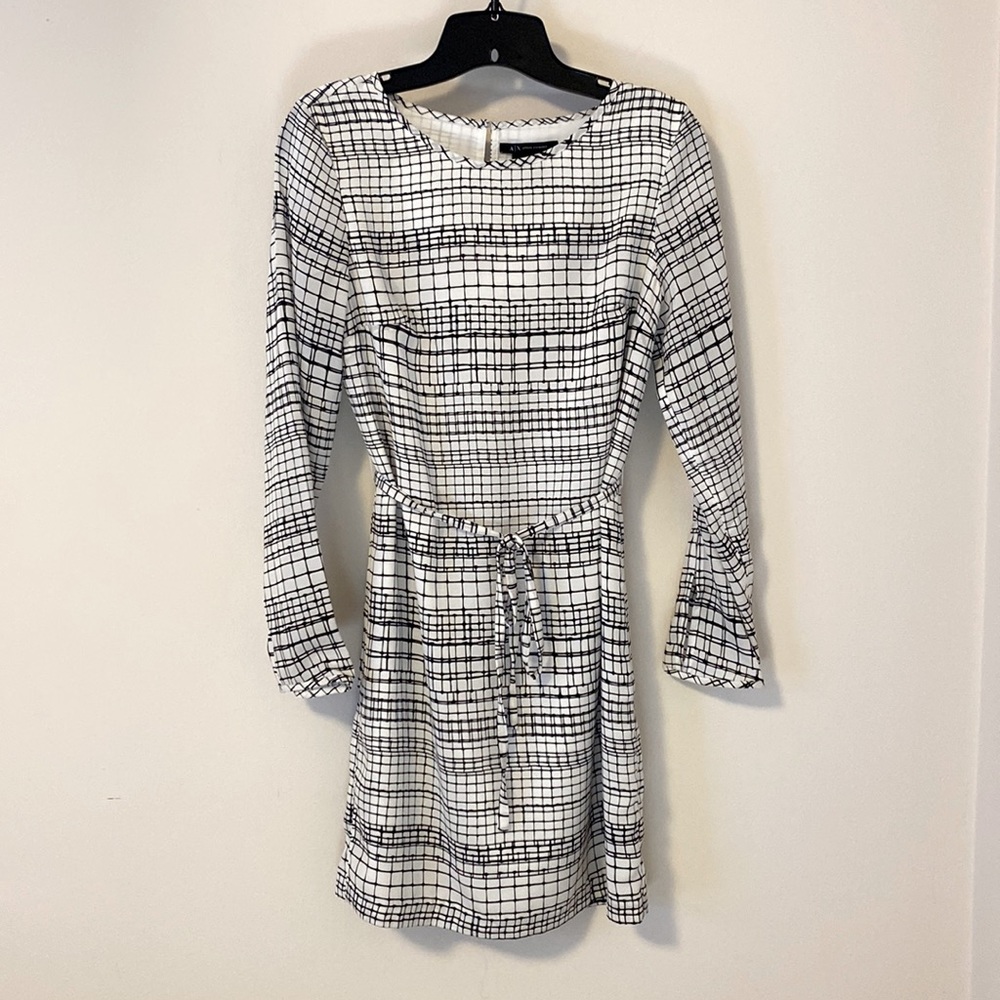 A|X Black + White Dress